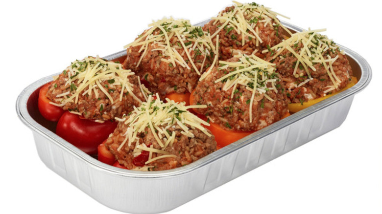 Kirkland Signature stuffed bell peppers with ground beef and rice