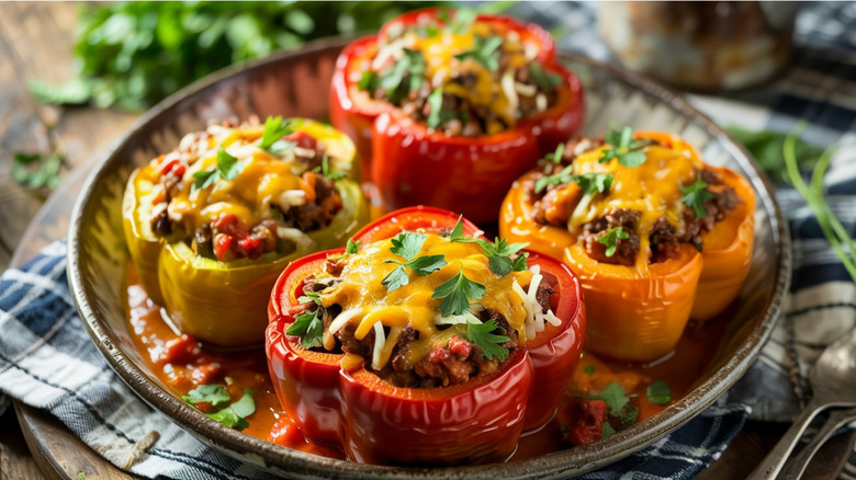 Delicious homemade stuffed peppers