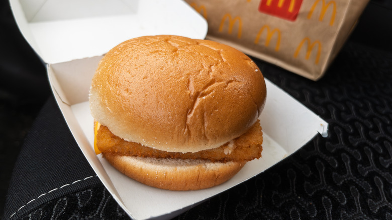 McDonald's Filet-O-Fish burger in box