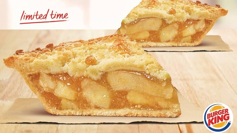 The Dutch Apple Pie with a Burger King logo