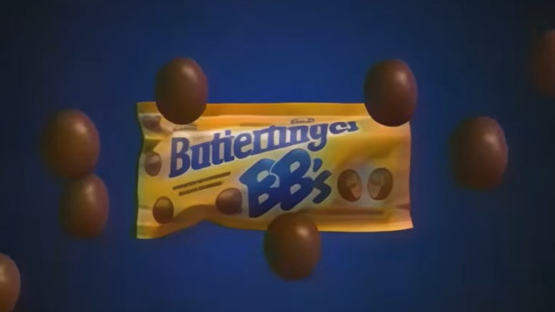 Butterfinger BB's surrounding product packaging