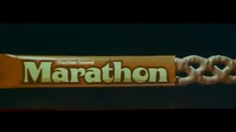 Braided Marathon bar, half taken out of package