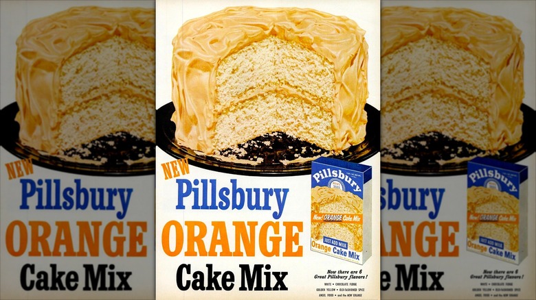 Advertisement for Pillsbury orange cake mix