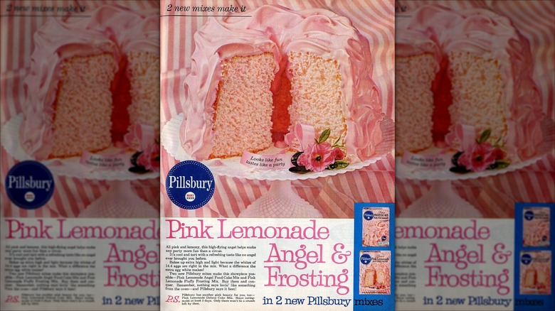 Pillsbury advertisement pink lemonade cake and frosting