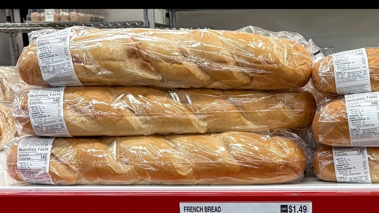 Display of French bread at Sam's Club