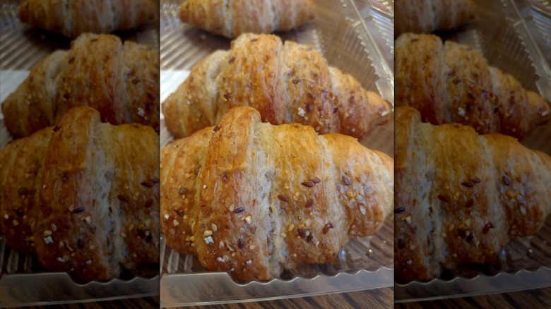 Three Sam's Club multigrain croissangs