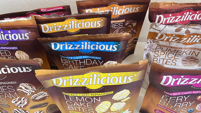Close up of Drizzilicious packaging
