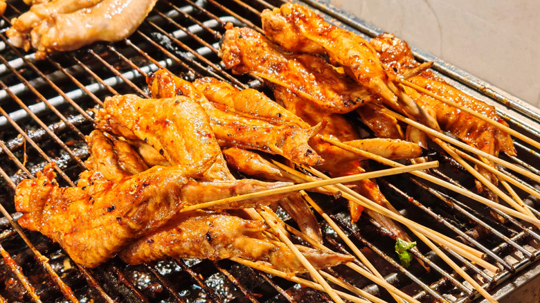 Thai grilled chicken skewers