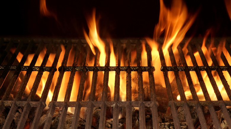 Fiery grill with grates