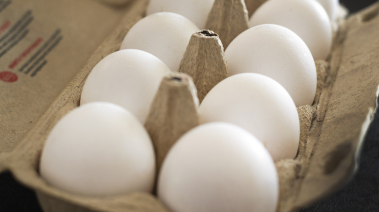 Eggs in cardboard carton