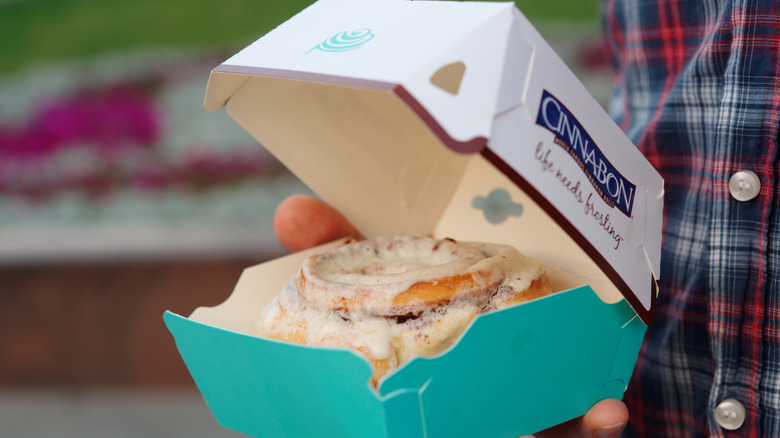 Cinnamon roll at Cinnabon store