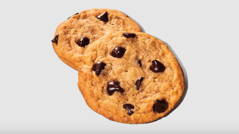 Two Burger King Chocolate Chip Cookies.