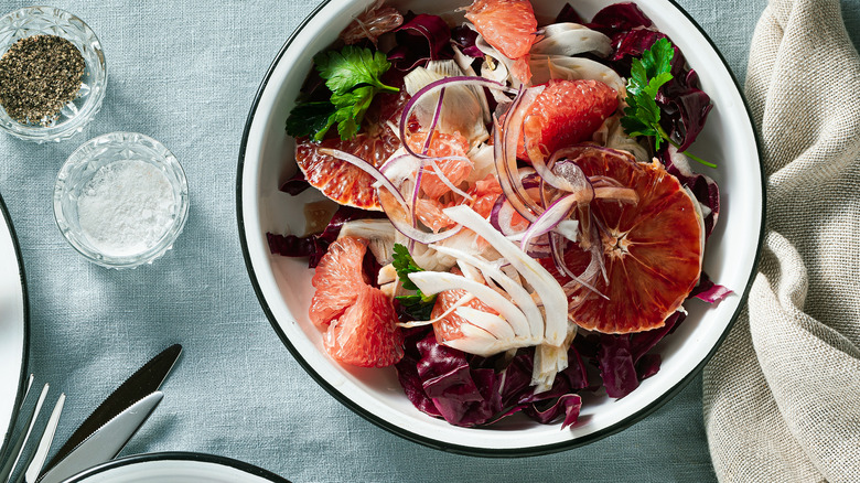 Fennel grapefruit and citrus salad with grapefruit balsamic