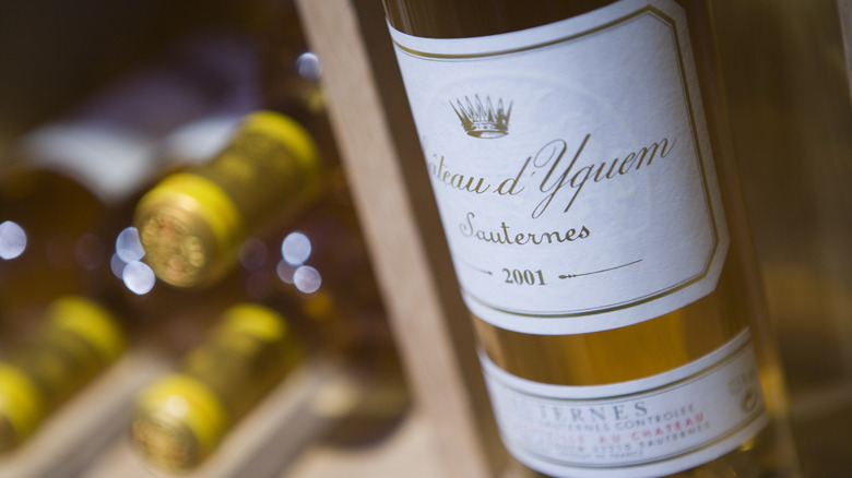 Bottle of Sauternes wine