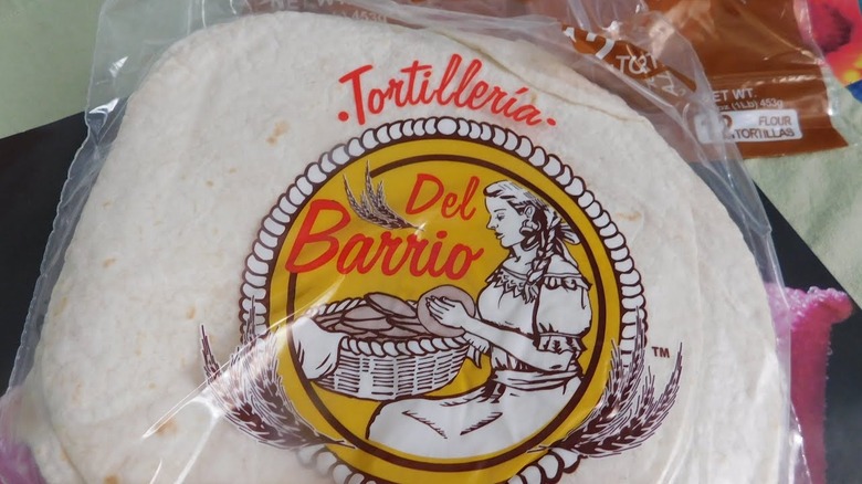 Close up of tortilla packet from Dollar Tree