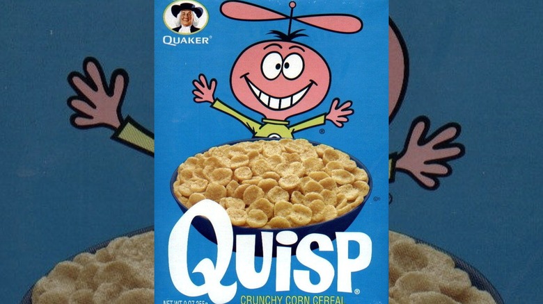 front view of Quisp cereal box