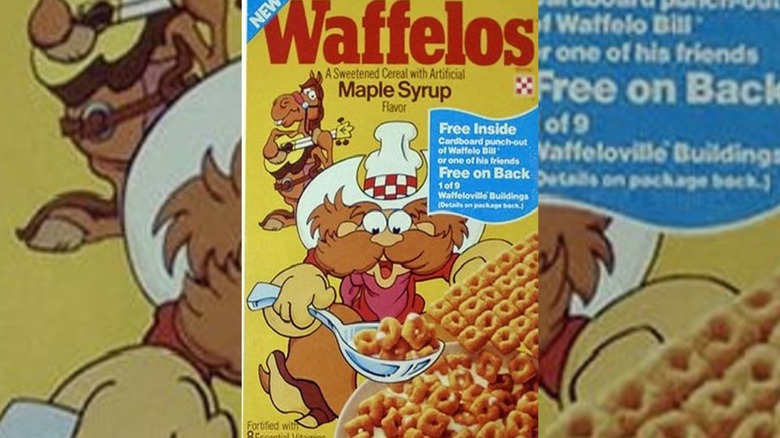 cereal box cover of Waffelos
