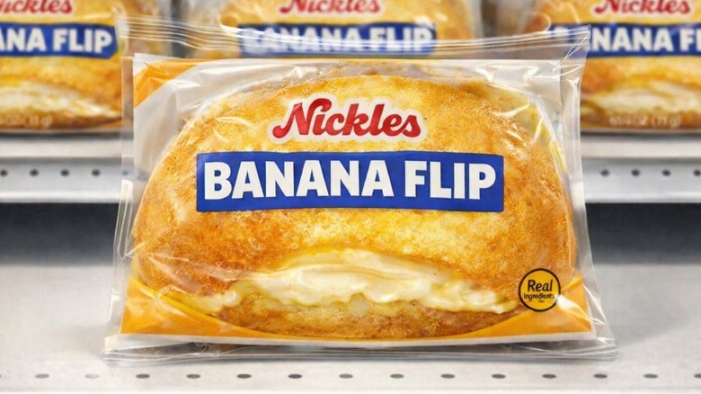 Nickles Banana Flip snack in plastic packaging