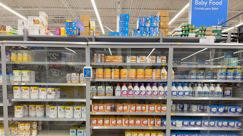 Baby formula locked up at Walmart