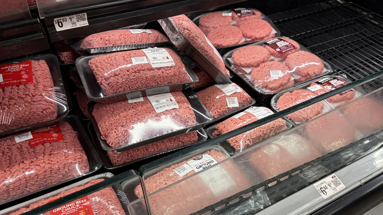 Ground beef sold by weight at Walmart