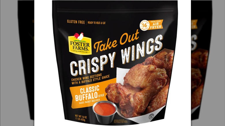 bag of Foster Fames take out crispy wings