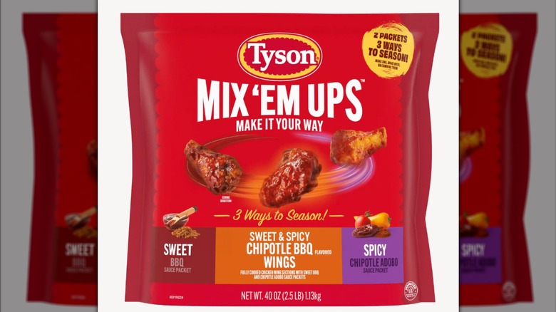 bag of Tyson frozen chicken wings