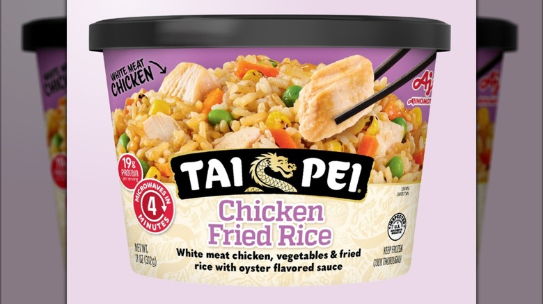 Package of Tai Pei Frozen Chicken Fried Rice
