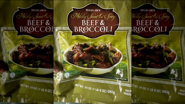 Package of Trader Joe's Beef & Broccoli
