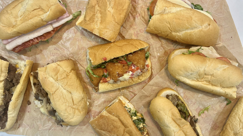10 different GetGo Cafe hot and cold subs.