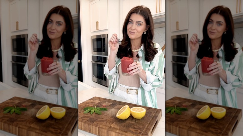 Feelin' Fab With Kayla eating gluten-free sorbet