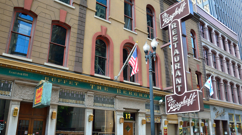 The exterior of The Berghoff Restaurant in Chicago