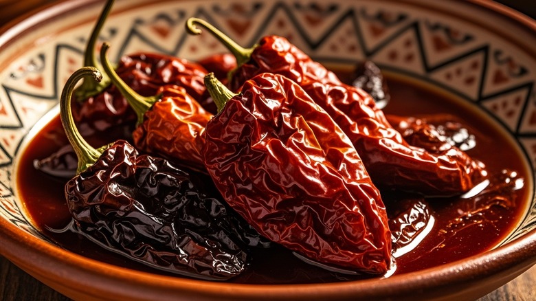 Chipotle peppers in a bowl