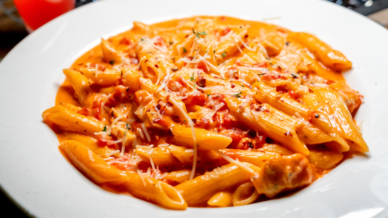 Bowl of penne alla vodka