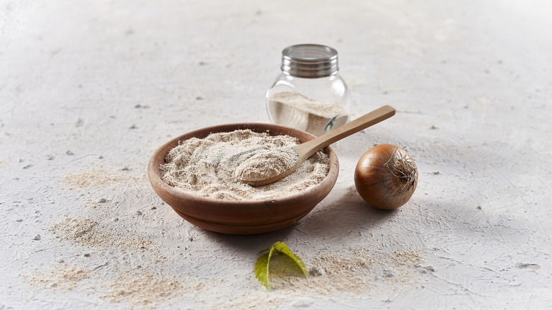 a bowl of onion salt seasoning