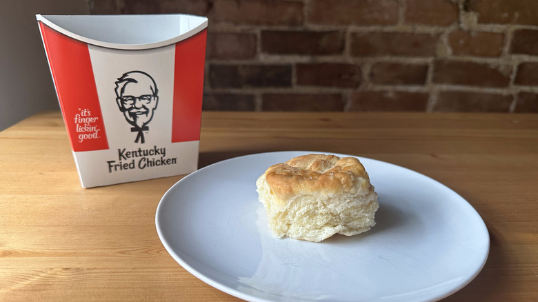 KFC Mike's Hot Honey Biscuits on white plate