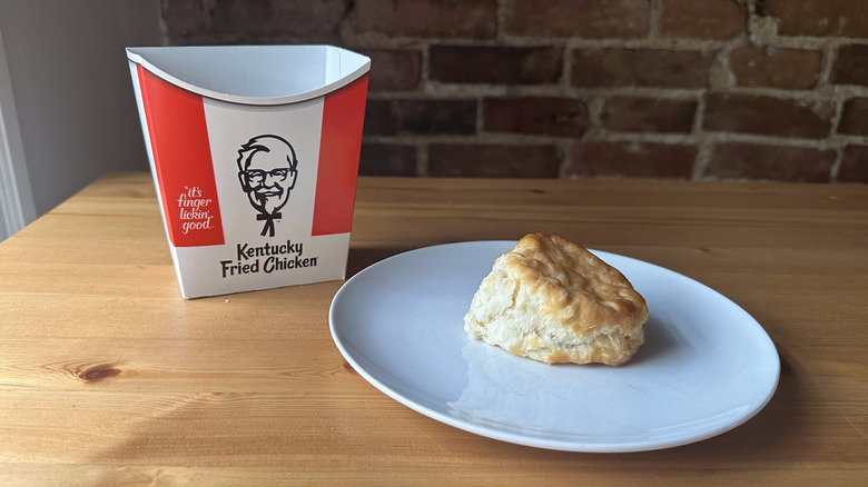KFC Biscuit on white plate