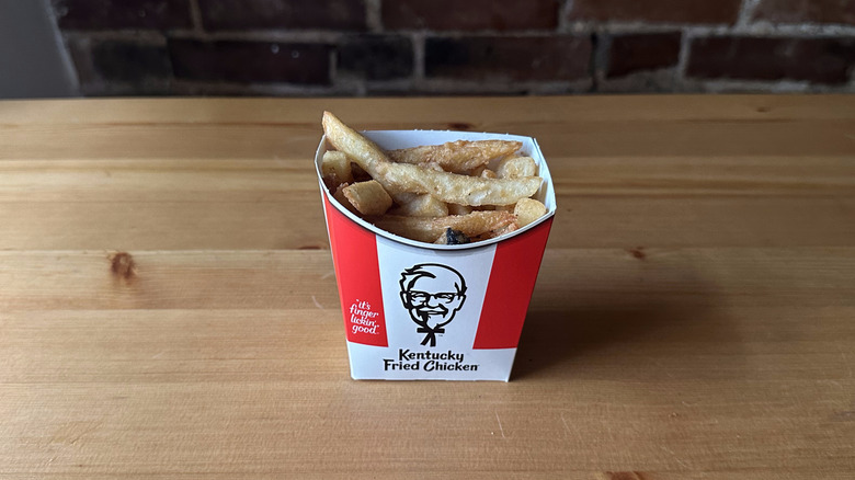 KFC Secret Recipe Fries on wooden table