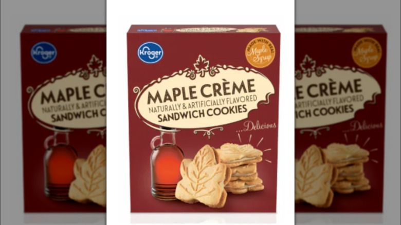 Maple leaf cookies white background