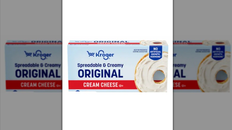 2 pack box of Kroger Brand cream cheese