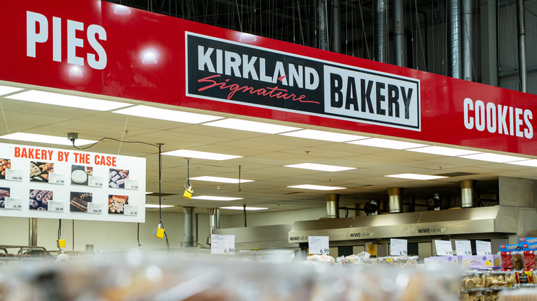 Kirkland Signature Bakery logo inside a Costco store