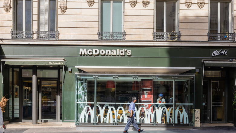 The exterior of a McDonald's on Champs-Élysées