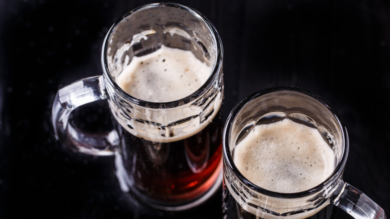 Two beers on table