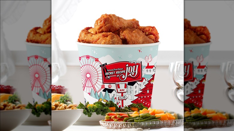 Bucket of KFC fried chicken