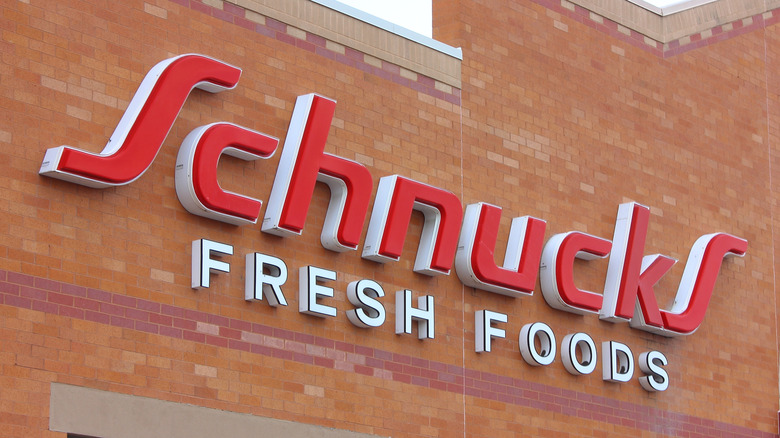 Schnucks exterior sign on brick building