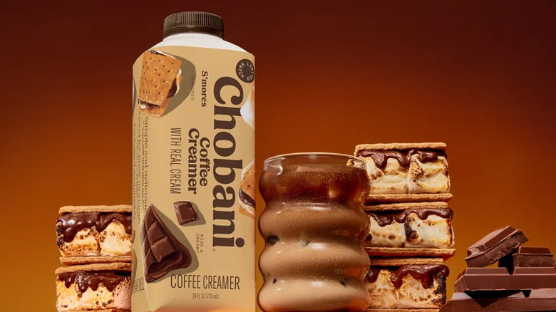 Chobani coffee creamer with s'mores