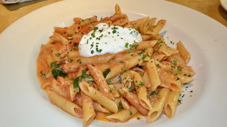 Four Cheese Pasta with ricotta on top