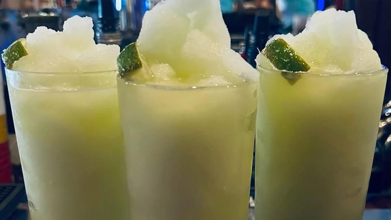 Frozen margaritas at the Parrot Lounge bar