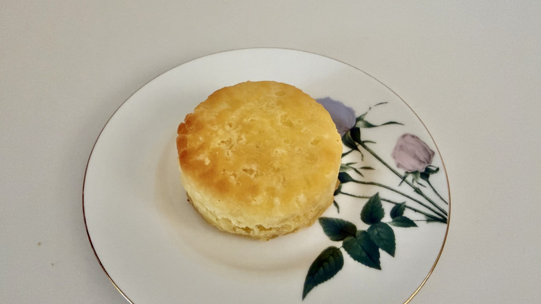 Buttery biscuit on a plate