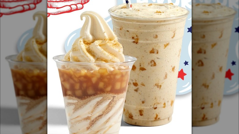 Wienerschnitzel﻿ Apple Pie Shake and Sundae with diced apple filling