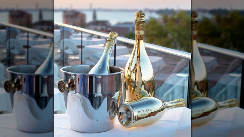 Bottles of Bottega on a table